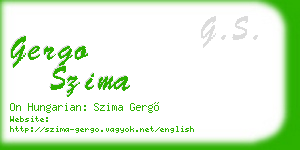 gergo szima business card