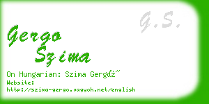 gergo szima business card